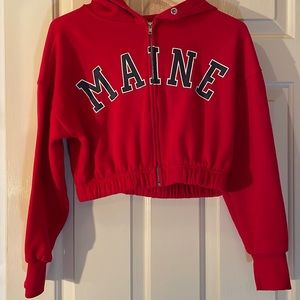 Forever 21 Hoodie zip up crop jacket. Size small